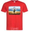 Men's T-Shirt Stamp of Ukraine red фото