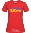 Women's T-shirt Good evening we are from Ukraine flag V.1 red фото