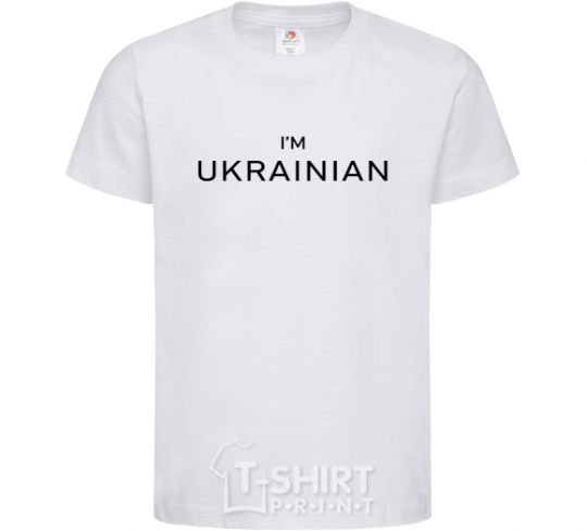 Kids T-shirt IM UKRAINIAN White фото