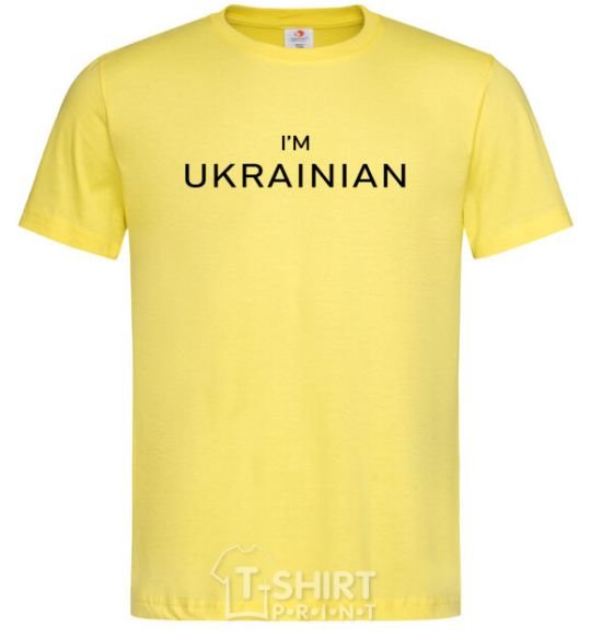 Men's T-Shirt IM UKRAINIAN cornsilk фото