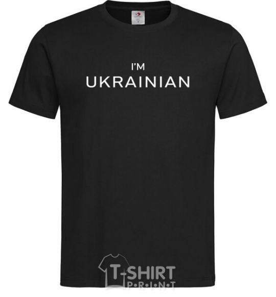 Men's T-Shirt IM UKRAINIAN black фото