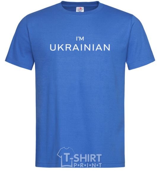 Men's T-Shirt IM UKRAINIAN royal-blue фото