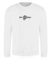 Sweatshirt Peace please Embroidery White фото