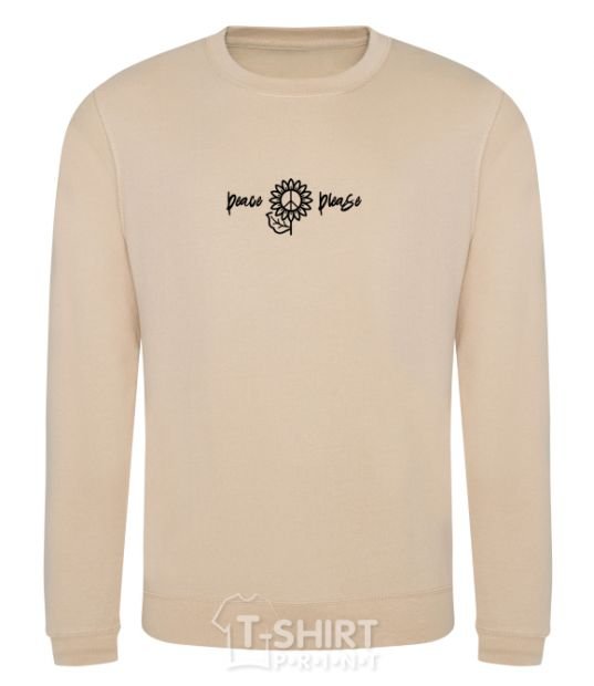 Sweatshirt Peace please Embroidery sand фото