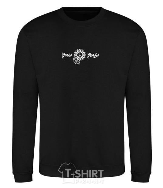 Sweatshirt Peace please Embroidery black фото