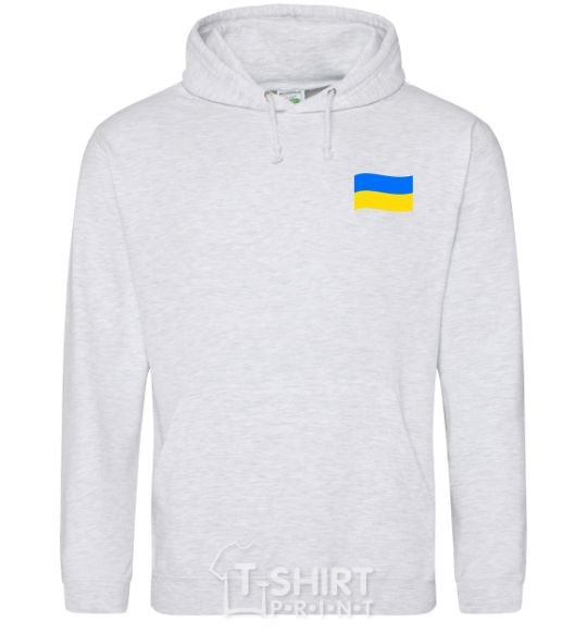 Men`s hoodie Flag Embroidery sport-grey фото