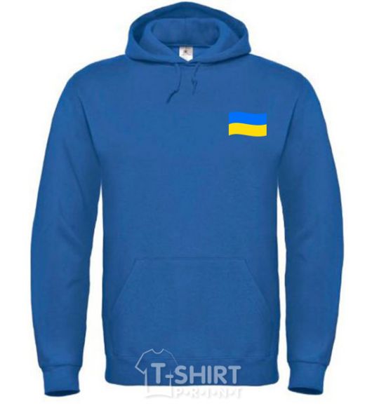 Men`s hoodie Flag Embroidery royal фото