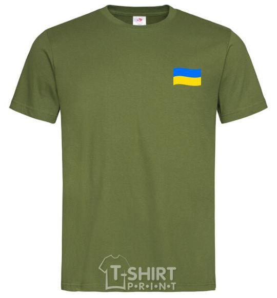 Men's T-Shirt Flag Embroidery millennial-khaki фото