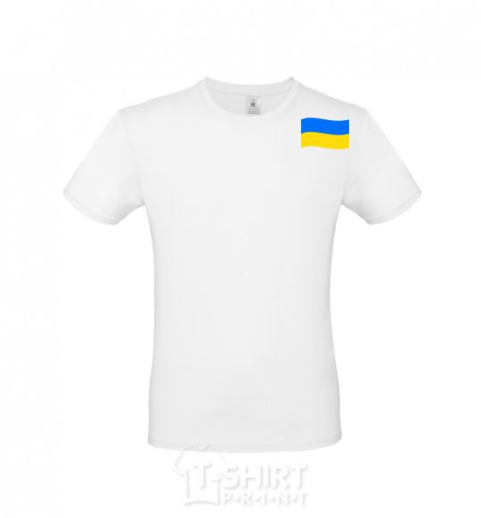 Men's T-Shirt Flag Embroidery White фото