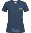 Women's T-shirt Flag Embroidery navy-blue фото