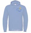 Men`s hoodie Ukraine and spikelets Embroidery sky-blue фото