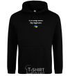 Men`s hoodie I can't live without a heart Embroidery black фото