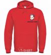 Men`s hoodie Arestovich is staying calm bright-red фото