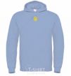 Men`s hoodie Small coat of arms Embroidery sky-blue фото