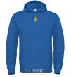 Men`s hoodie Small coat of arms Embroidery royal фото