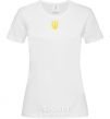 Women's T-shirt Small coat of arms Embroidery White фото