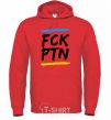 Men`s hoodie FCK PTN bright-red фото