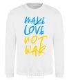 Sweatshirt Make love not war text White фото