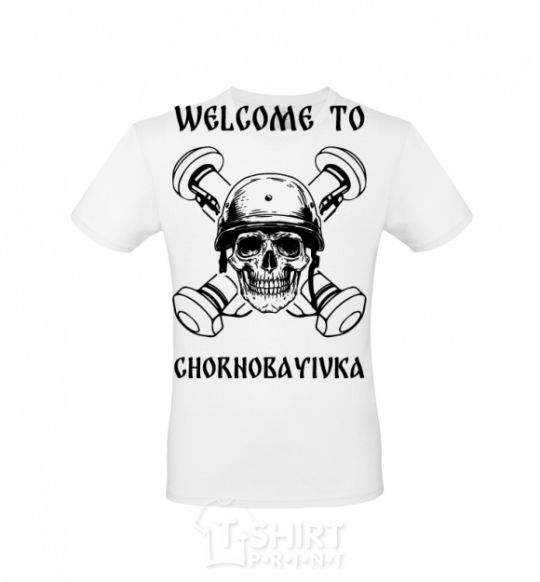 Мужская футболка Welcome to Chornobayivka Белый фото