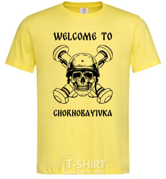 Мужская футболка Welcome to Chornobayivka Лимонный фото