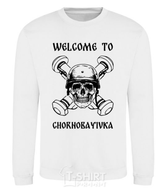 Sweatshirt Welcome to Chornobayivka White фото