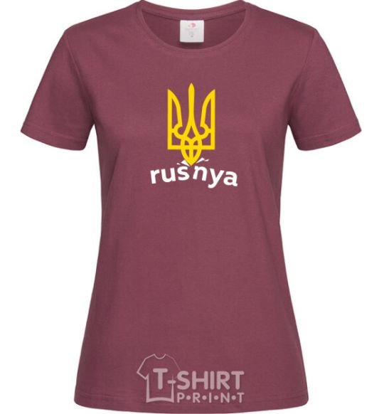 Women's T-shirt Rusnya burgundy фото