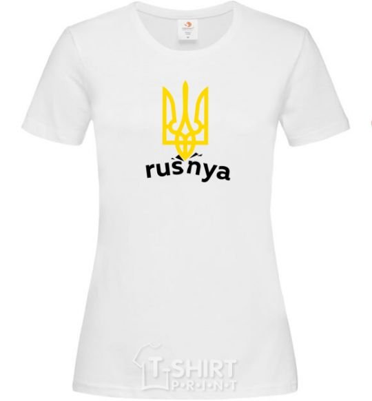 Women's T-shirt Rusnya White фото