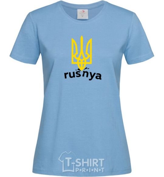Women's T-shirt Rusnya sky-blue фото