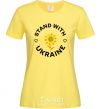 Women's T-shirt Stand with Ukraine sunflower cornsilk фото