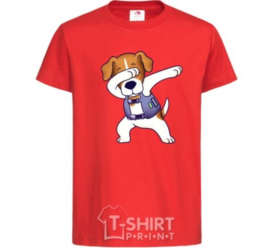 Kids T-shirt Dog Patron red фото