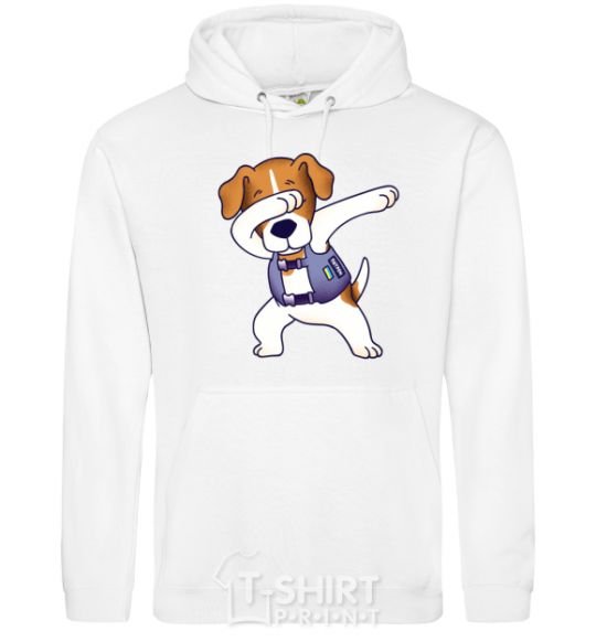 Men`s hoodie Dog Patron White фото