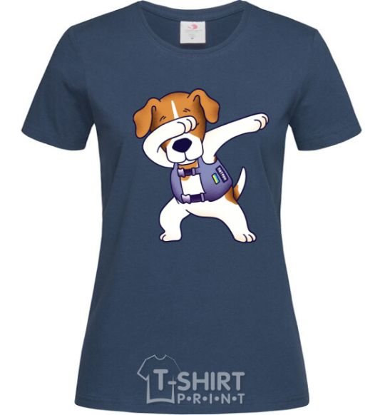 Women's T-shirt Dog Patron navy-blue фото