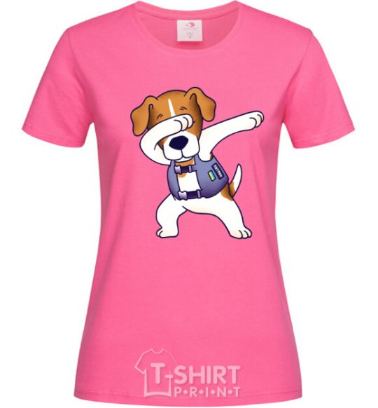 Женская футболка Пес Патрон Ярко-розовый фото