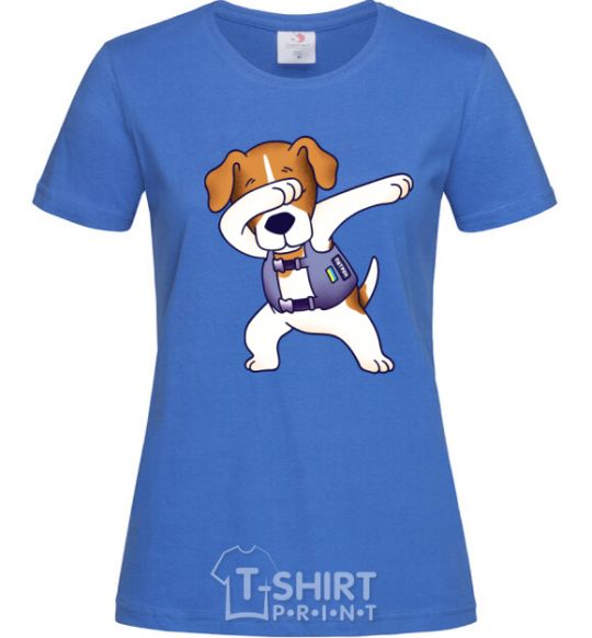 Women's T-shirt Dog Patron royal-blue фото