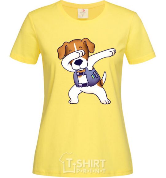 Women's T-shirt Dog Patron cornsilk фото