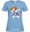 Women's T-shirt Dog Patron sky-blue фото