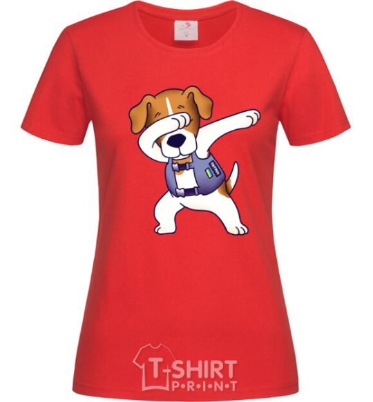 Women's T-shirt Dog Patron red фото