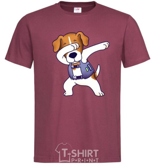 Men's T-Shirt Dog Patron burgundy фото