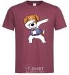 Men's T-Shirt Dog Patron burgundy фото