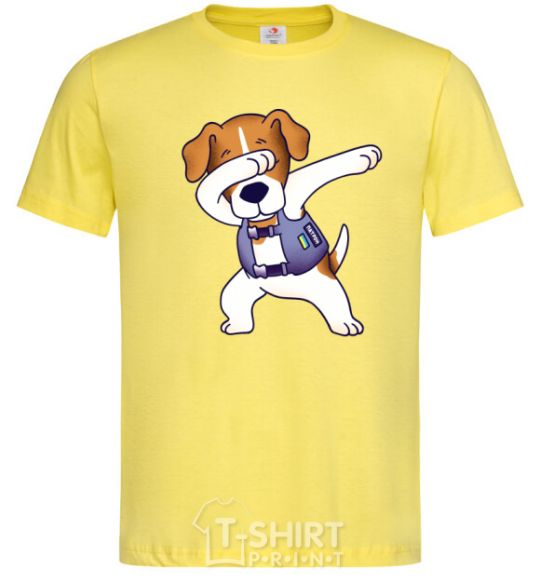 Men's T-Shirt Dog Patron cornsilk фото
