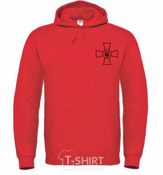Men`s hoodie Armed Forces of Ukraine AFU bright-red фото