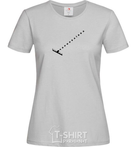 Women's T-shirt Chornobaivka rake grey фото