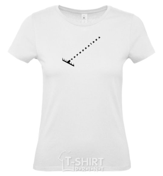 Women's T-shirt Chornobaivka rake White фото