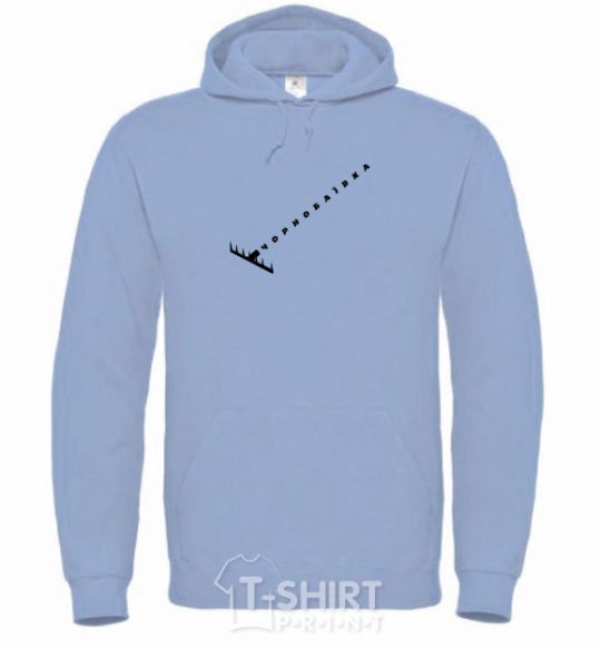 Men`s hoodie Chornobaivka rake sky-blue фото