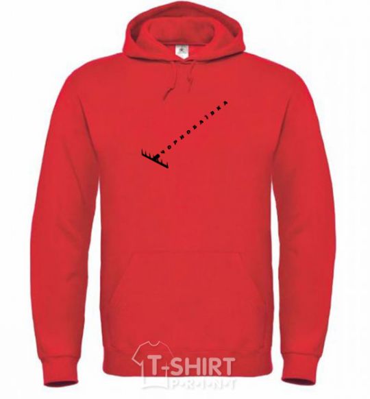 Men`s hoodie Chornobaivka rake bright-red фото