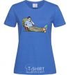 Women's T-shirt Kim decides royal-blue фото