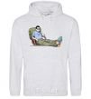 Men`s hoodie Kim decides sport-grey фото