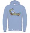 Men`s hoodie Kim decides sky-blue фото