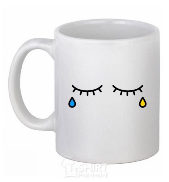 Ceramic mug Tears in my eyes White фото