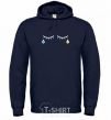 Men`s hoodie Tears in my eyes navy-blue фото